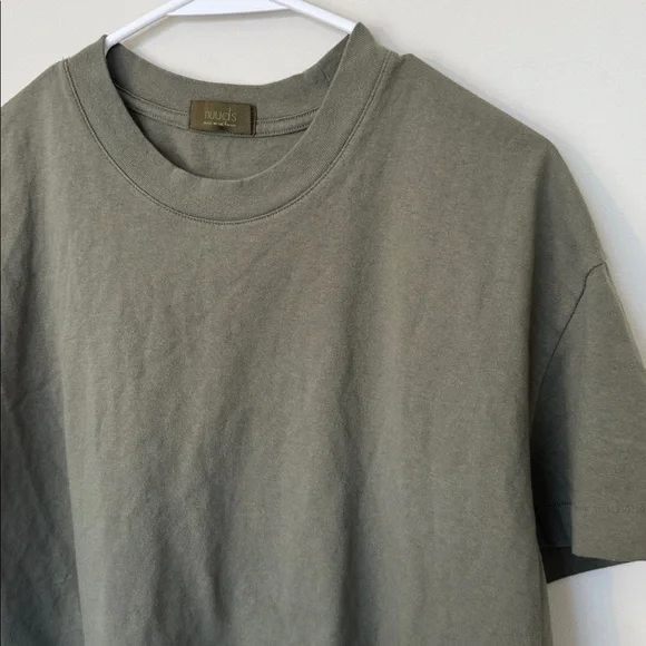 Nuuds Vintage Cotton Cropped Tee in Olive - M - Picture 4 of 6